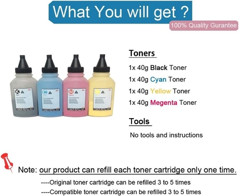 Wholesale Toner Refill Powder Hp Printer Color Toner 202a CF500A CF501A CF502A for Hp Laser Printer Refill Bulk Toner Powder