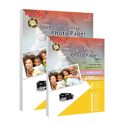Hot Sale 260gsm A4 A3 Cast Coated Double Sides High Glossy Inkjet Photo Paper for Printing