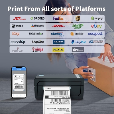 Bluetooth Thermal Shipping Label Printer Wireless 4x6 Shipping Label Printer Compatible with Android&iphone and Windows